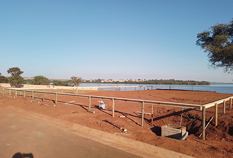 Obra no Residencial La – Lagoa da Empresa RCGuarita